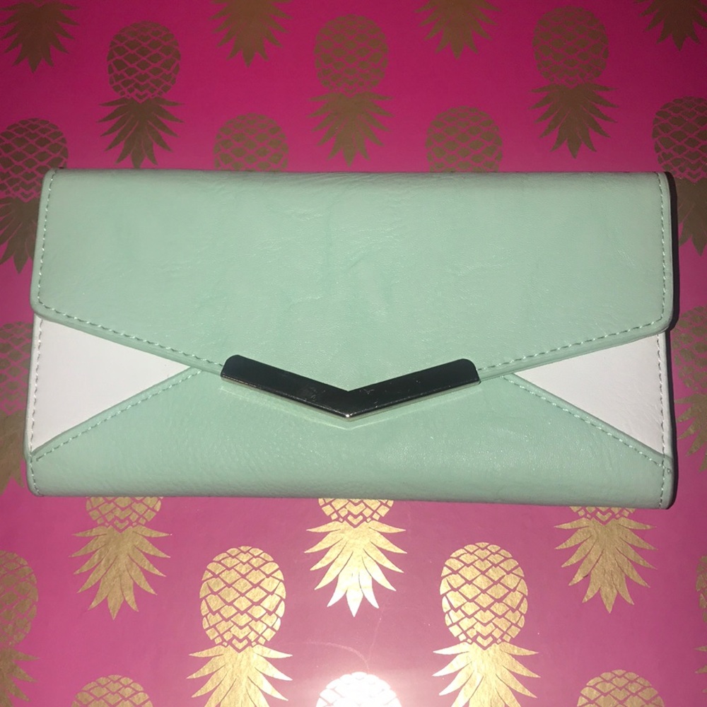 Mint Charming Charlie Envelope Wallet